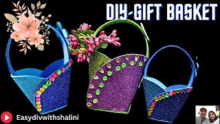 DIY Gift Basket | DIY Crafts | Best of waste | Basket Making | Reuse Trash | Easydiywithshalini