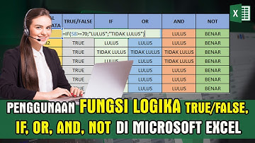 Cara Penggunaan Fungsi Logika True-False, IF, OR, AND, NOT di Excel