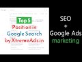 Google search engine marketing and SEO - How do we capture all top 5 positions in Google search