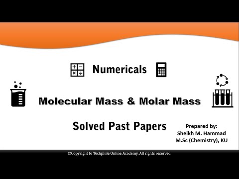 Klasse 9. kjemi: kap #2 Molekylær masse og molar masse numeriske på urdu/hindi