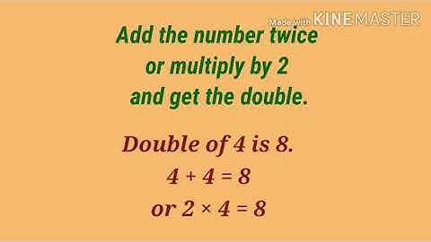 Class II Math Double the numbers   by Ms  Deepti Gupta