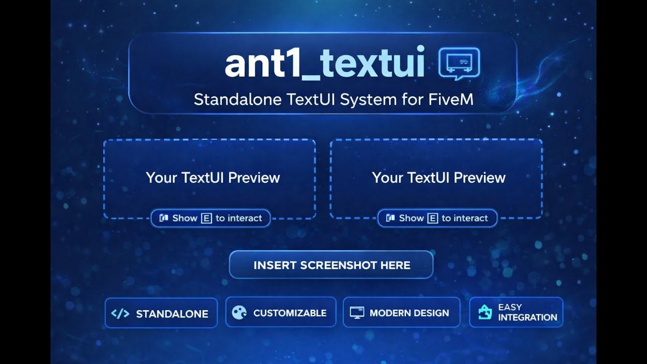 Free TextUI Fivem ESX | Qb_core | Qbox by Ant1dotu