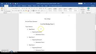 ENG/200 Week 2 Assignment: Argument Paper Outline