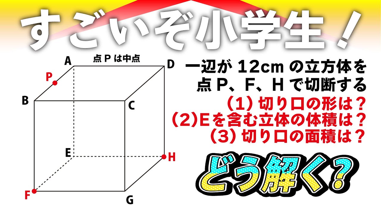 面白い算数問題】1問で色々な知識を学べる！ 中学受験 算数 立体図形