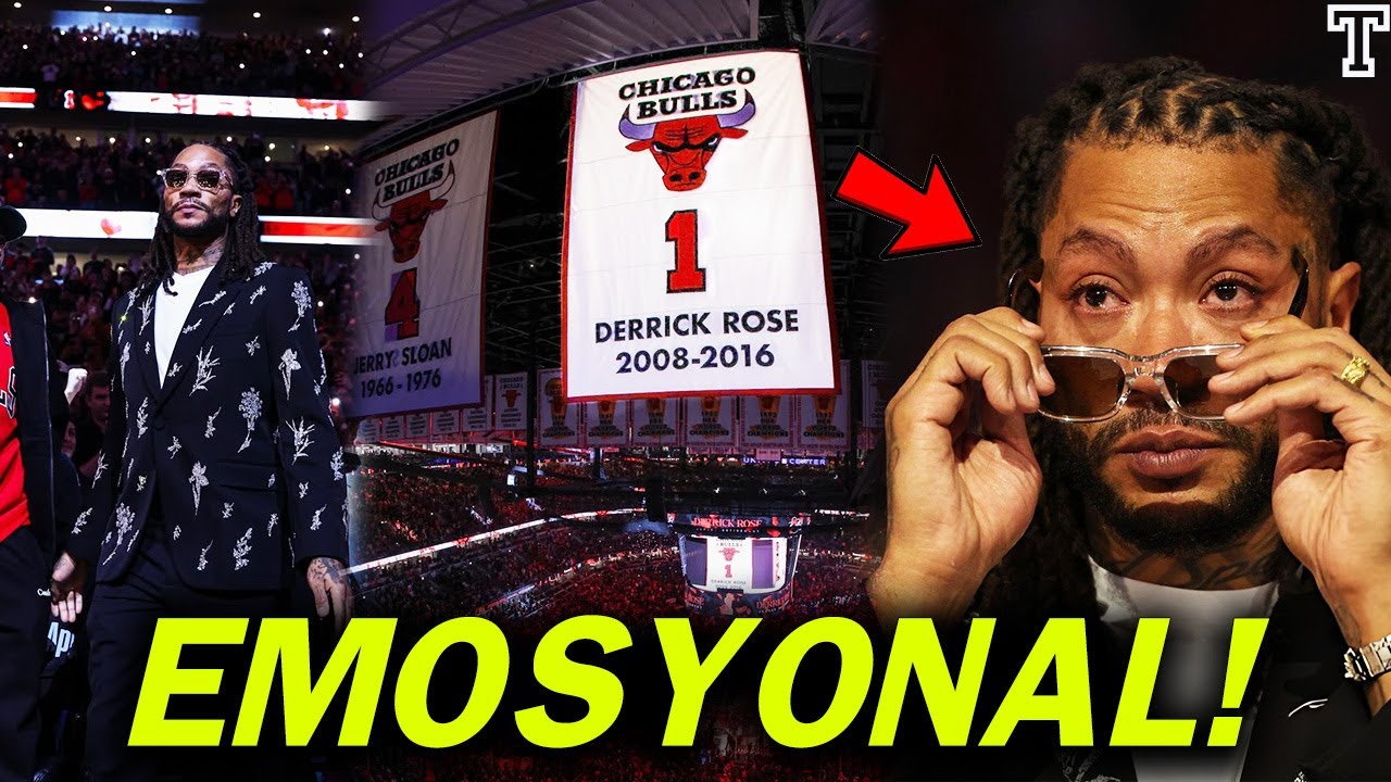 Hindi naiwansan "MAIYAK NI DERRICK ROSE!" sa kanyang jersey  retirement sa chicago bulls! 🌹❤️