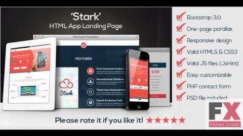 Preview Stark - Animated HTML App Landing Page TForest