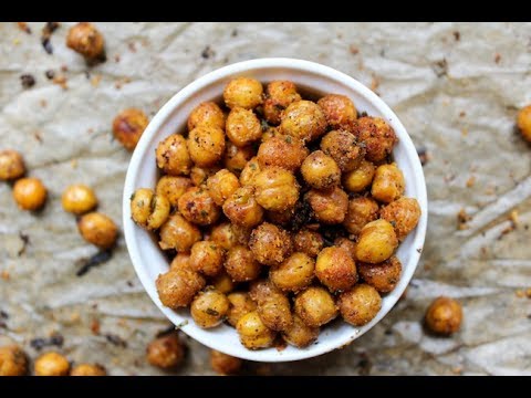 Roasted Chickpeas - snack recipe - healthy snack - how to cook chickpeas - recipes - vegan recipes