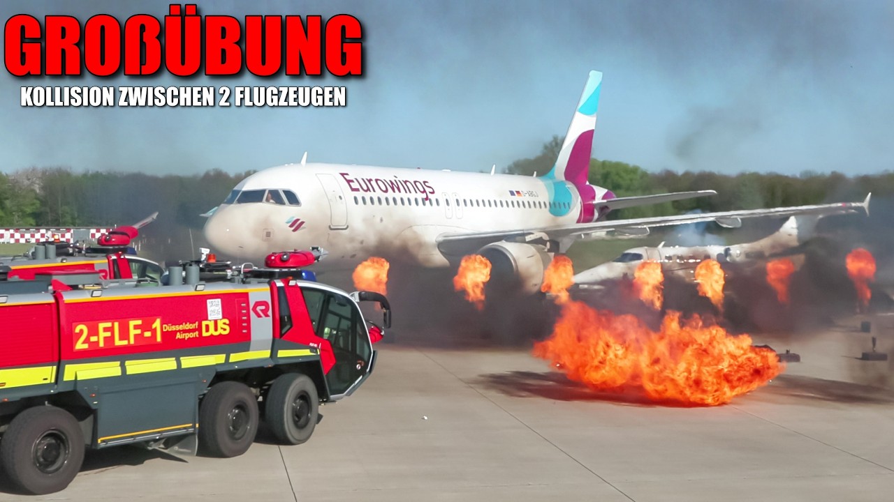 [GROßALARM AM FLUGHAFEN DÜSSELDORF!] - Kollision zwischen zwei Flugzeugen ~ Großübung "Victor 2025"