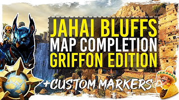 Guild Wars 2 - Jahai Bluffs Map Completion with Custom Markers