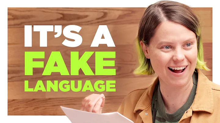 You Created A Fictional Language For A Sketch?
