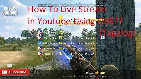 How To LiveStream in Youtube Using OBS(TAGALOG)