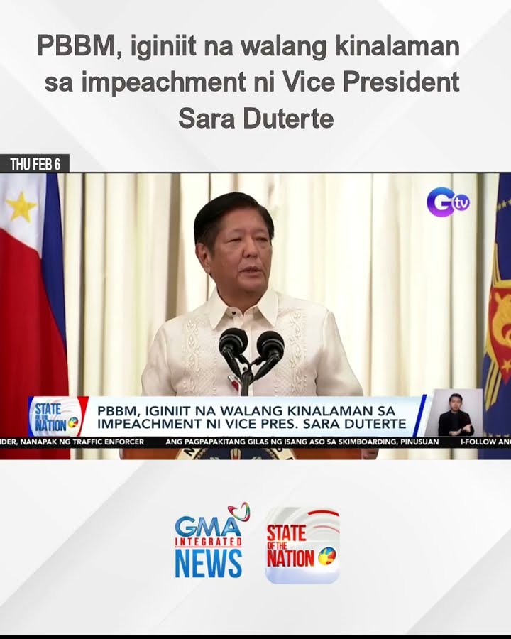 PBBM, iginiit na walang kinalaman sa impeachment ni Vice President Sara Duterte | SONA