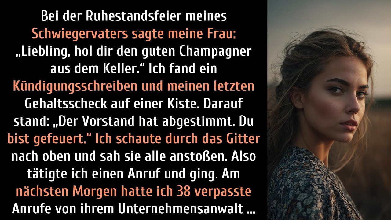 Auf der Ruhestandsfeier meines Schwiegervaters sagte meine Frau: „Liebling, hol dir den guten