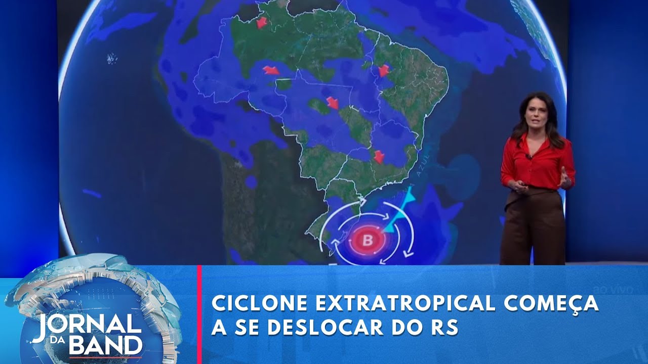 Ciclone extratropical começa a se deslocar do Rio Grande do Sul | Jornal da Band