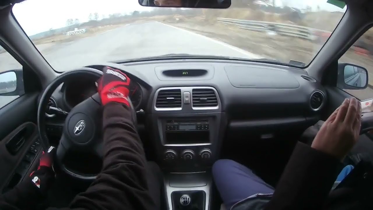 Tor Toruń - Subaru Impreza 2.0 160HP 2007 - Onboard - Telefon - Jazda po torze 20.01.2023