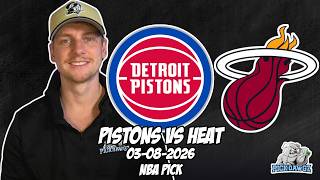Detroit Pistons vs Miami Heat 3/8/26 NBA Free Picks & Prediction | NBA Betting Tips