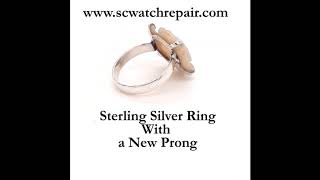 Sterling Silver Flower Ring With A Broken Prong