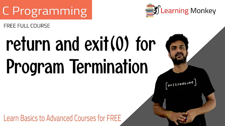 return and exit0 for Program Termination || Lesson 53 || C Programming || Learning Monkey ||