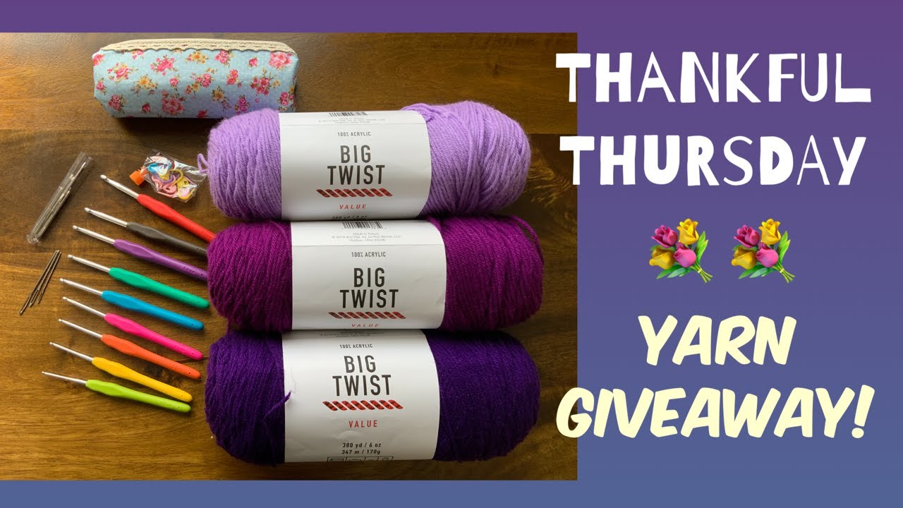 🔴🔴 Ended 🔴🔴 Dazola Designs Free Yarn Giveaway!  Big Twist Yarn + Crochet Hook Set!!