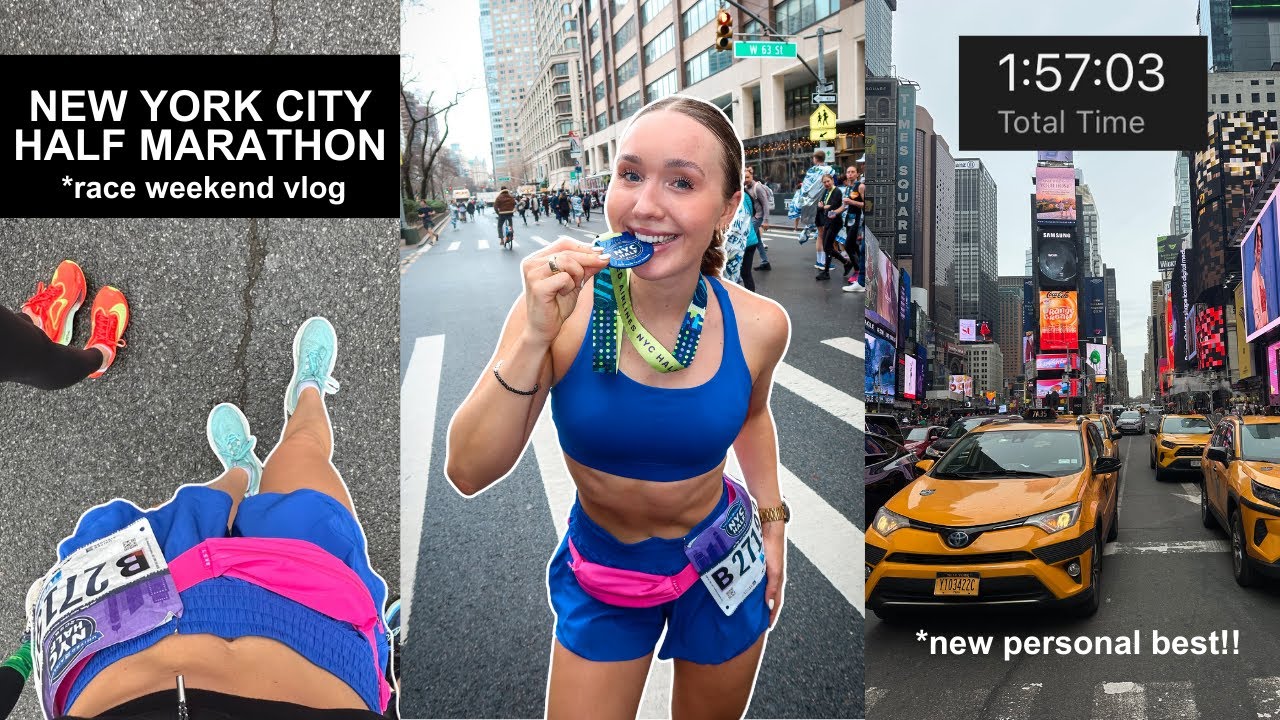 I RAN THE NYC HALF MARATHON & Hit a PR!! NYC Vlog