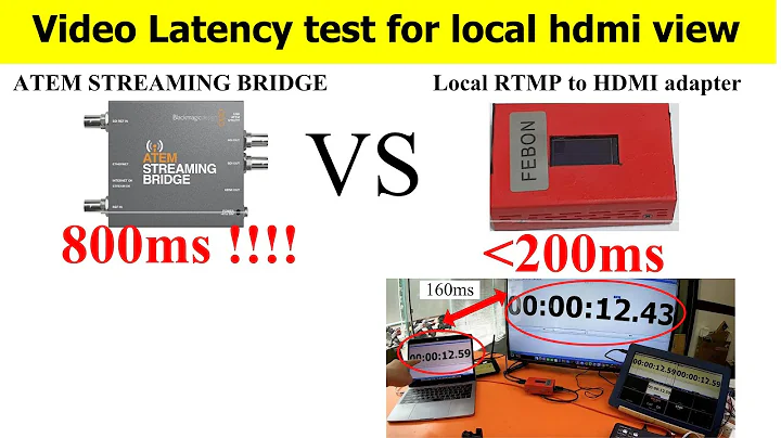 video latency test !  ATEM Streaming Bridge VS Local RTMP to hdmi adapter