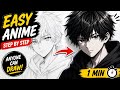"Easy Anime Boy Drawing 🔥 | Step by Step Tutorial for Beginners