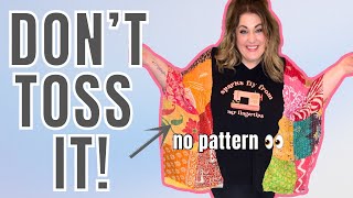 Turn an Old T-Shirt Into a Cute Flowy Top (Beginner-Friendly Upcycle Tutorial!)