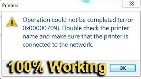 Operation Could not be Completed Error (0x00000709) Fixed || Two Simple Way || 2021 New