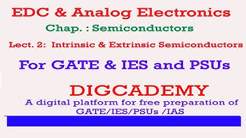 EDC & AE Semiconductors Lecture L2 (Intrinsic & Extrinsic Semiconductors)