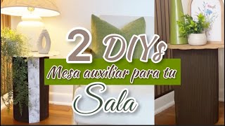 IDEAS para DECORAR tu SALA VERANO | Como hacer mesas modernas para tu sala con ♻| DIY SIDE  TABLE