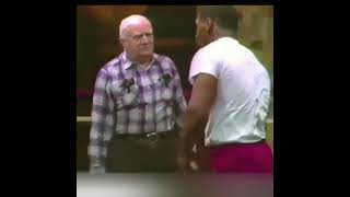 Mike Tyson training with fight manager Cus Damato in the Catskills Mountains of New York Resimi