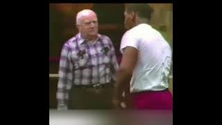 Mike Tyson training with fight manager Cus Damato in the Catskills Mountains of New York