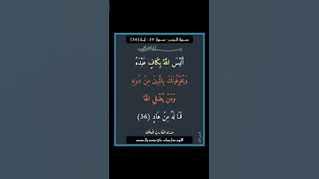 سورة الزمر - سورة 39 - اية (36)