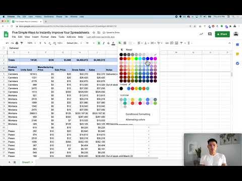 Five Tips to Instantly Improve Your Spreadsheets in Google Sheets and Excel
