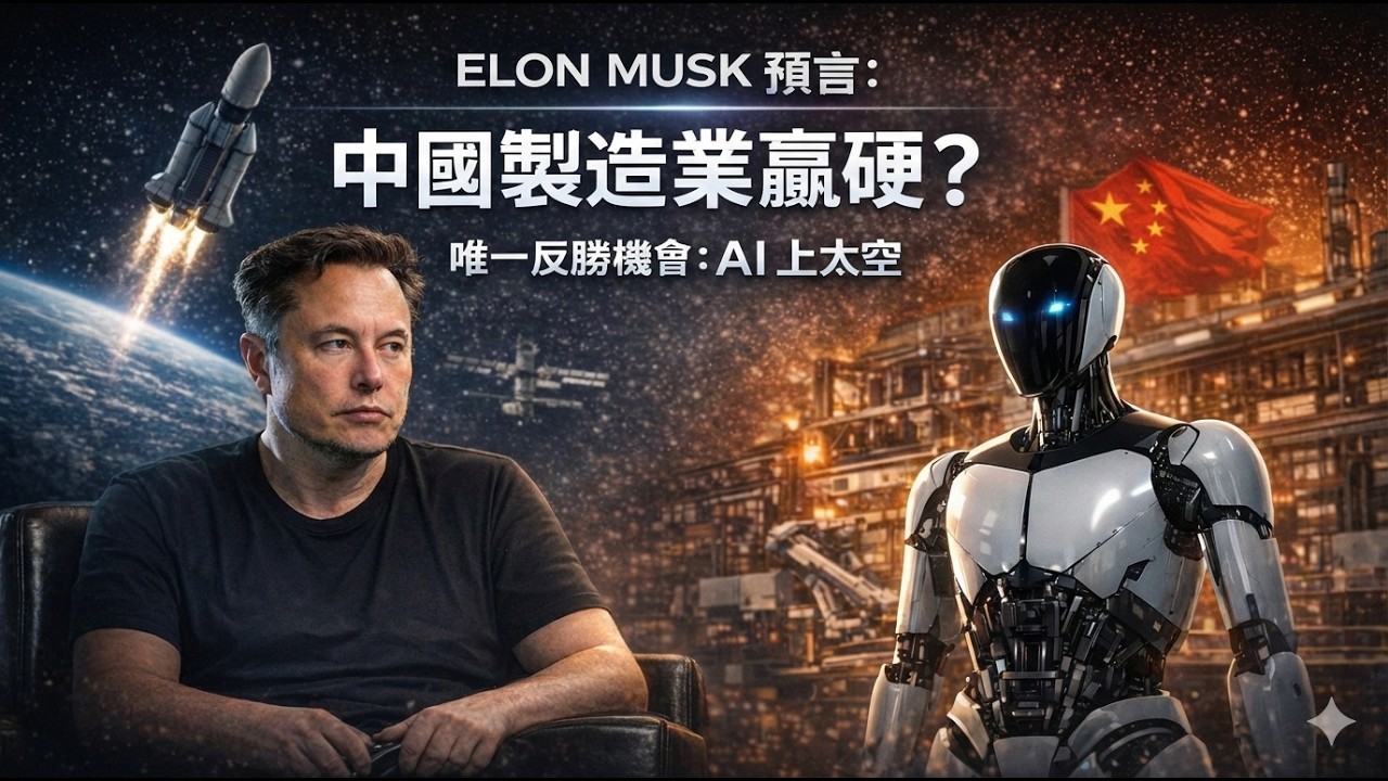 【廣東話配音】AI 電力將從何而來？太空? 終極願景－月球質量驅動器與太空 AI 數據中心！機械人學院：透過大量模擬與現實訓練 ｜Elon Musk深度對話：中國會唔會贏晒？獲得更高效太陽能