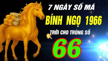 Duy nhất 7 ngày cuối cùng Tháng 10 âm- Tuổi BÍNH NGỌ 1966 HỐT VÀNG HỐT BẠC GIÀU HƠN TRÚNG SỐ