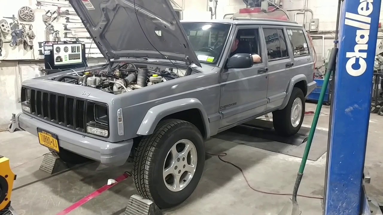 Turbo XJ Dyno 354whp 14psi on e85 YouTube
