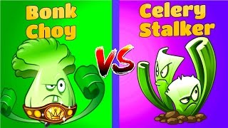 BONK CHOY vs CELERY STALKER Plants vs Zombies 2 Free Plants