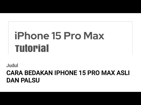CARA BEDAKAN IPHONE
