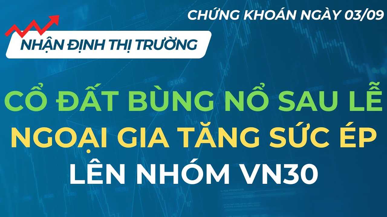 CỔ PHIẾU BẤT ĐỘNG SẢN, VẬT LIỆU XÂY DỰNG VÀ ĐẦU TƯ CÔNG LÊN NGÔI | CHỨNG KHOÁN NGÀY 03/09