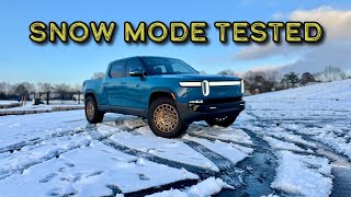 Rivian Snow mode, how does it handle?