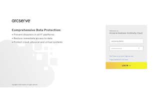 Arcserve Business Continuity Cloud console – How To Log In (22s)