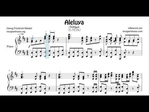 Aleluya de Handel Partitura de Piano Solo El Mesías Messiah Chorus - YouTube