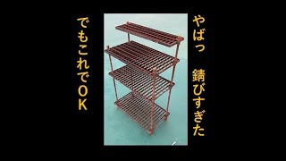 塊根植物専用【仮称　詫び錆びシェルフ】で錆びの実験