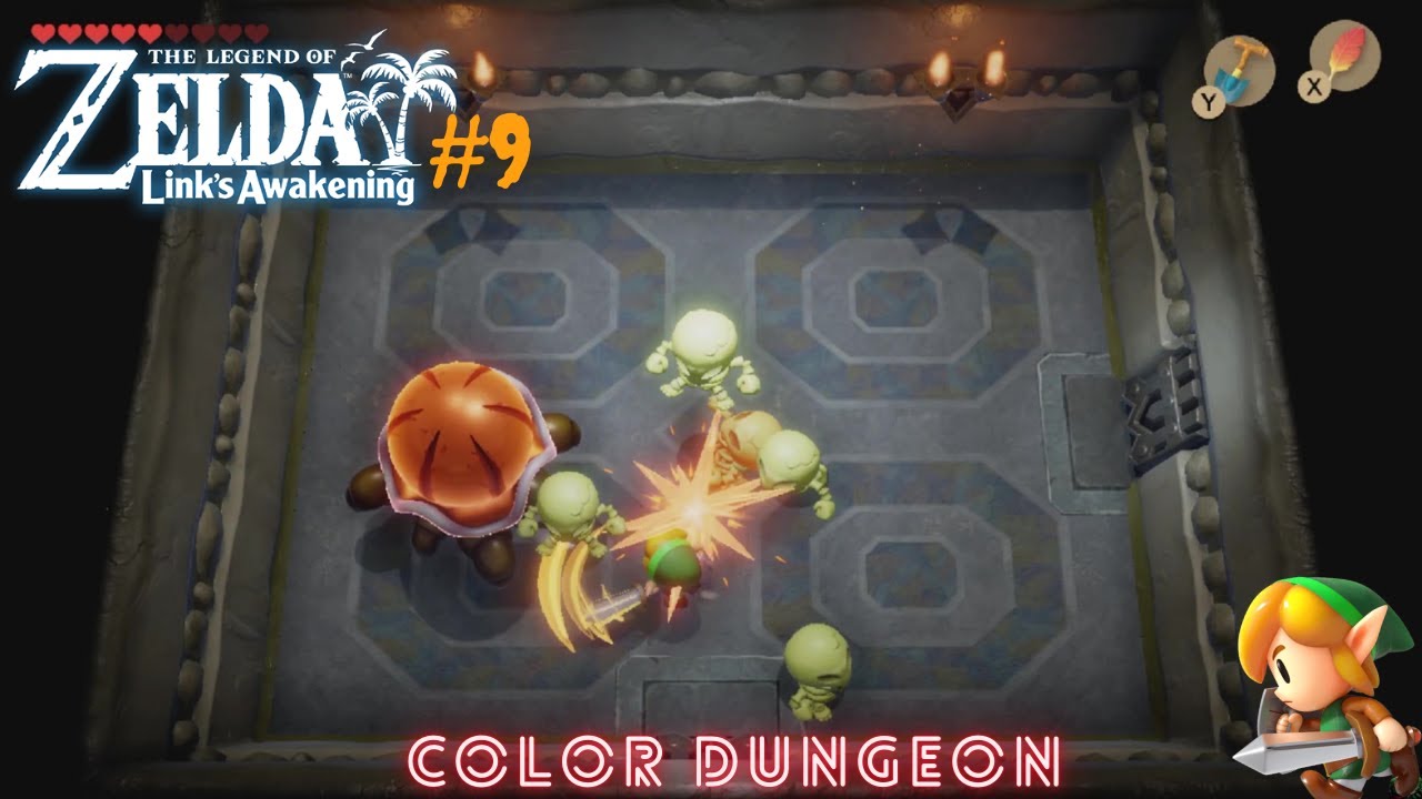 The Legend of Zelda (Link's Awakening) Part 9: Color Dungeon w/ Hardhit ...