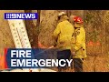 Bushfire emergency surrounding major motorway | 9 News Australia