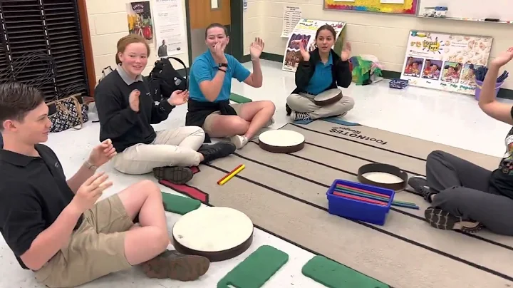 Ms McFall working with student leaders that will l...