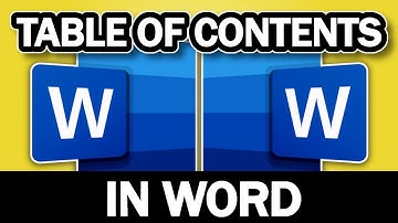 Create Table of Contents in Microsoft Word