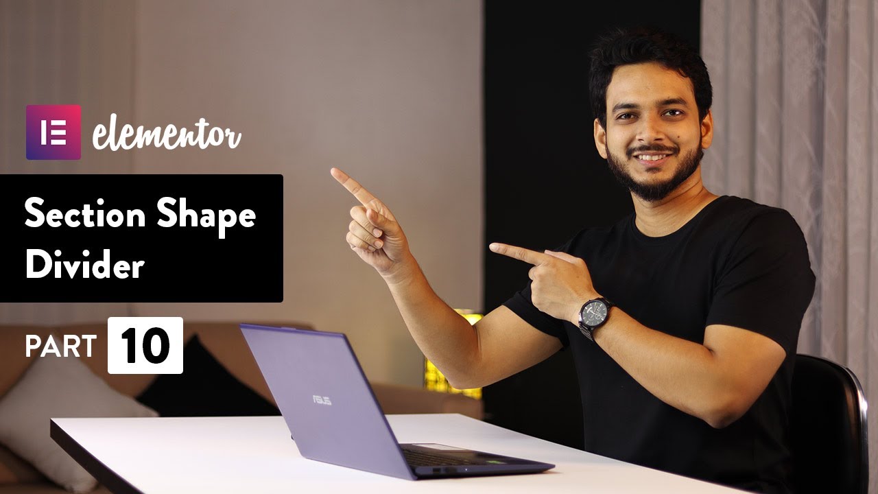 10: Section Shape Divider | Elementor Bangla Series Tutorials - YouTube