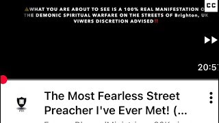 Take Heed Of Watching YouTube Street Preaching